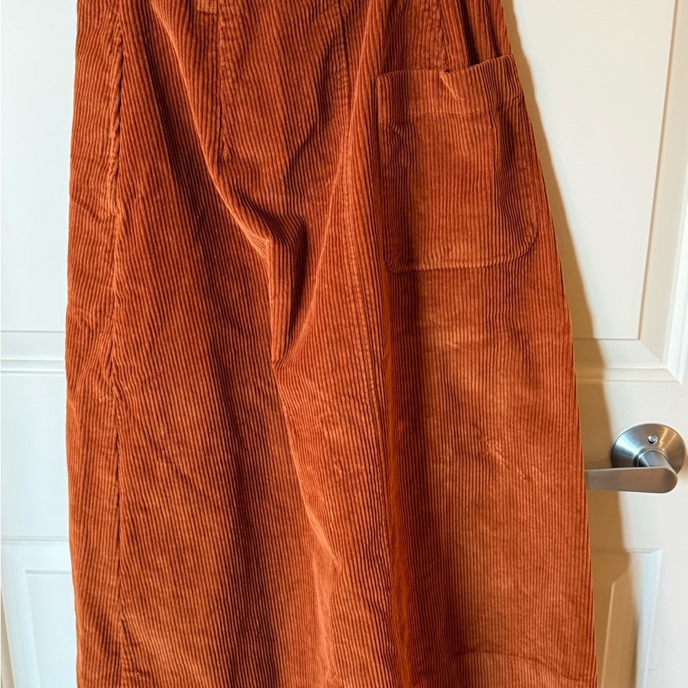 Toast Ginger Corduroy Skirt A Line Midi British Slow Fashion Transitional Skirt - Picture 3 of 8